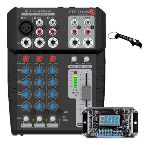 Mesa De Som Stetsom Mono Stm0803+ Vs-1 Sequenciador Expert