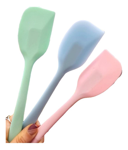 Espátula Repostera Silicona 21cm Colores Pastel - La Botica