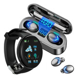 Combo Smartwatch Reloj D18 + Auriculares Bluetooth F9 Touch