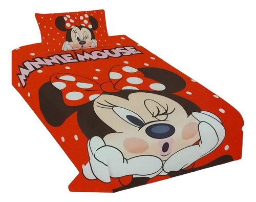 Sabanas Infantiles Disney Minnie Rojo 100% Algodon 33 