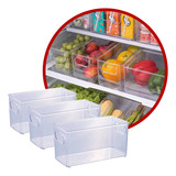 Organizador Multiuso Acrilico Kit Com 3 Utensilio Cozinha