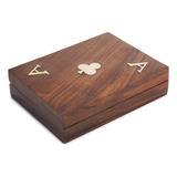 Ajuny Caja De Naipes De Madera Decorativa Hecha A Mano Con D