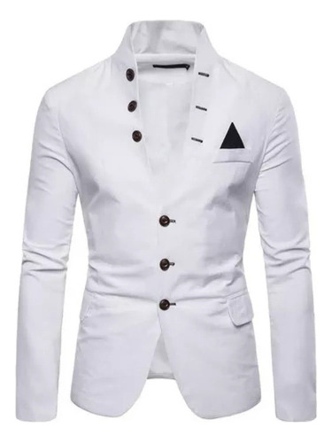 Blazer Masculino De Gola Alta Slim Fit