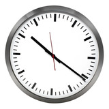 Reloj De Pared Grande Minimalista Acero Cepillado Nextime