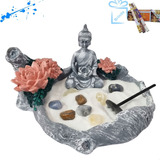 Enfeite Jardim Zen Com Buda Hindu E Porta Incenso Meditação