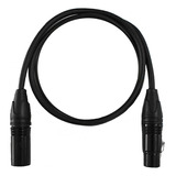 Kit 5 Cables Para Audio Xlr Macho Y Hembra Balanceado 50cm