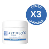 Combo X3 Dermaglos Crema Hidratante Día Piel Seca 50gr