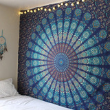 Colcha Boho Cortina Queen Painel Tecido Indiana Casal  Manta