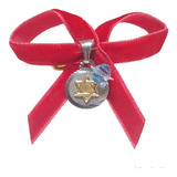 Medalla Protección Bebé Estrella David Oro +cristal +joyero