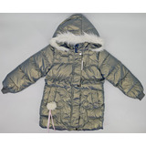 Campera Parka Niña Impermeable Forrado Termica Con Capucha