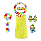 Conjunto De Gafas Con Disfraz De Disfraz De Hula Hawaiana