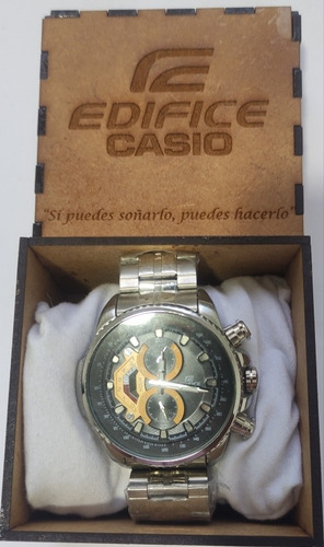 Relojes Casio Edifice Con Cajas De Madera Personalizadas 