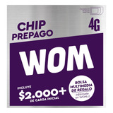 Chip Wom Prepago 1gb + 50 Minutos + Whatsapp Ilimitado