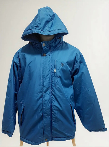 Chamarra Hombre Uspa Polo Azul Forro Peluche
