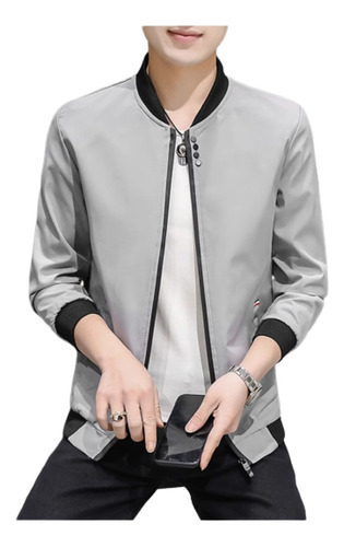 Jaqueta Corta-vento Masculina Casual Leve Bomber Varsity