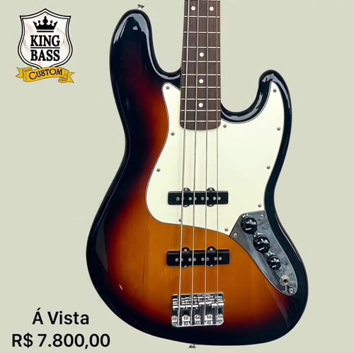 Baixo Fender Jazz Bass 4 Cordas Standard Mim 2015 Sunburst