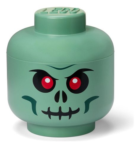 Caja Apilable Para Ordenar Lego® Cabeza Head Small 4031 Orig Color Green Skeleton