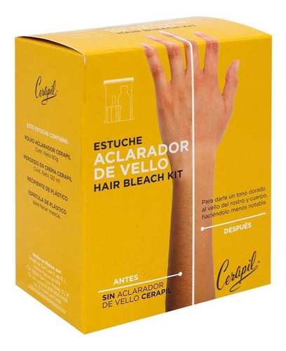  Aclarador De Vello Cerapil Estuche Hair Bleach Kit 