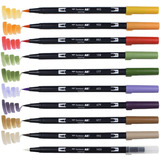 Marcadores Colores Secundarios Doble Punta Dual 10pz Tombow