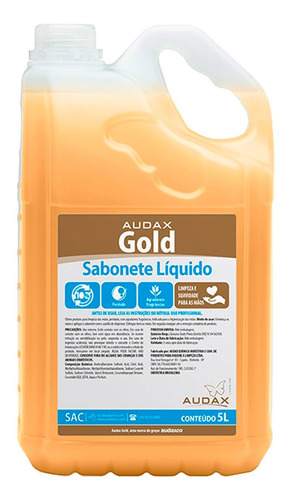 Sabonete Líquido Audax Gold Pêssego 5 Litros