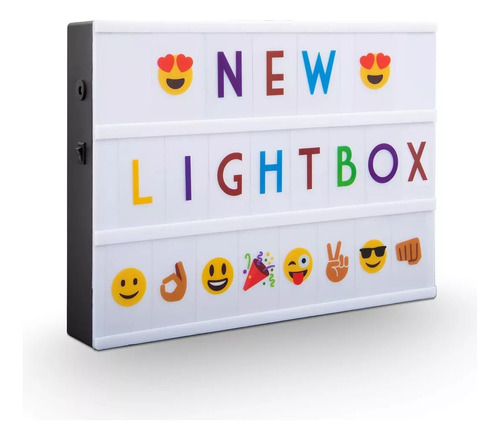 Letrero Led A4 52 Letras 20 Números Emojis Marquesina