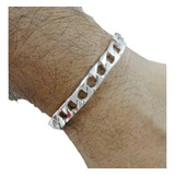 Pulseira Grumet 23cm Corrente Quadrado Prata 950