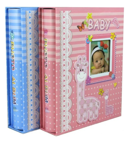 Álbum Fotográfico Bebé Infantil 200 Fotos Caja Protectora