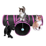 Tubo De Tunel Con 3 Compartimentos Para Gato, Mascota