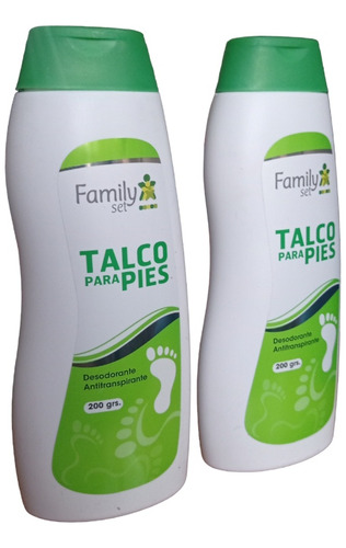 Pack X2 Family Set Talco Para Pies Antitranspirante 200g C/u