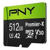 Pny Memoria Microsd 512gb Clase 10 U3 V30 Edición Premier 4k