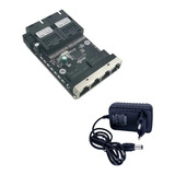 10 Placa Switch Fibra Conversor 4 Rj45 2 Sfp Ethernet +fonte