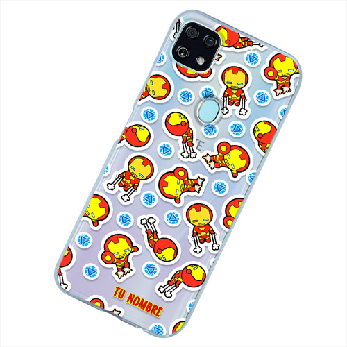 Funda Para Zte Marvel Iron Man Tu Nombre Personalizado