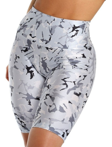 Ciclista Body Sculpt - Modelo Suecia - Gris Y Animal Print 