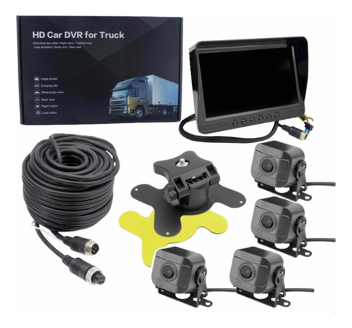 Kit Para Camion Con Dvr, Pantalla 7 Con 4 Cámara