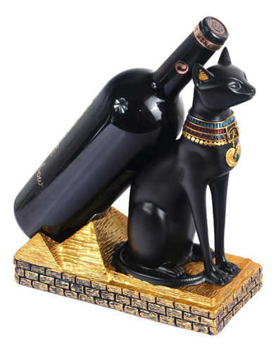 Gato Egipcio Porta Vino Soporte Botellas Exhibidor Cava