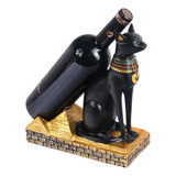 Gato Egipcio Porta Vino Soporte Botellas Exhibidor Cava
