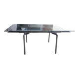 Mesa Escandinava Comedor Tisera Vidrio Extensible Mdv-03