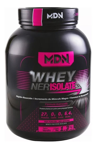 Proteína Aislada Whey Ner Isolate Mdn Sports 1.36 Kg Sabor Vainilla