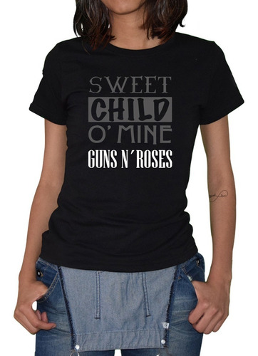 Playera Mujer Guns And Roses Mod-3