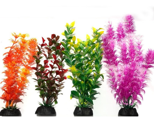 Planta Artificial Aquário Kit Nature Color 02 20cm 02 30cm