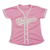 Jersey Playera  Mujer Dama Dodgers La Los Angeles Rosa 