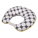 Bacati - Funda De Almohada De Lactancia Gris Y Amarillo Con 