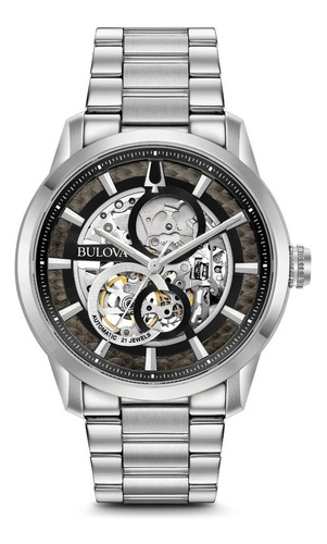 Reloj Bulova Sutton Skeleton Automático 96a208 Original