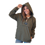 Campera De Mujer Impermeable Rompevientos Capucha Buzo