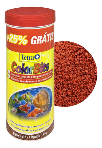 Ração Para Peixes Tropicais Tetra Color Bits 375g