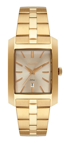 Relogio Orient Feminino Dourado Quadrado Classico Social Aço