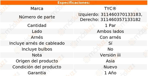 Kit Calaveras Tras C/arnés Nissan Tsuru 05/17 Tyc