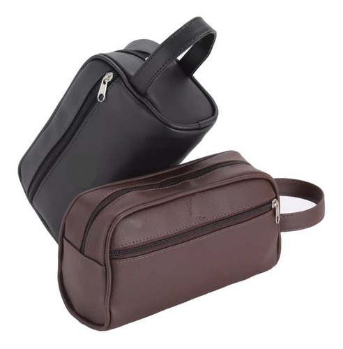 Necessaire Masculina Organizador Mala Viagem Couro Ref: 834