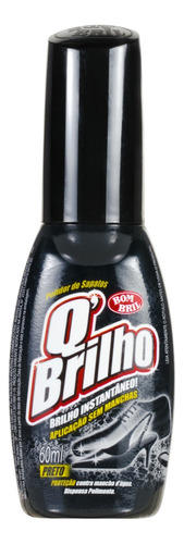 Polidor De Sapato Líquido Preto Q'brilho Frasco 60ml