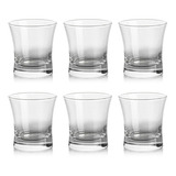 Pack X6 Vasos Whisky Moon 270ml Vidrio Licor The Kitchen Color Transparente